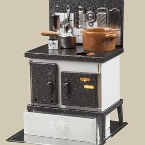 new miniature real cook  kitchen white